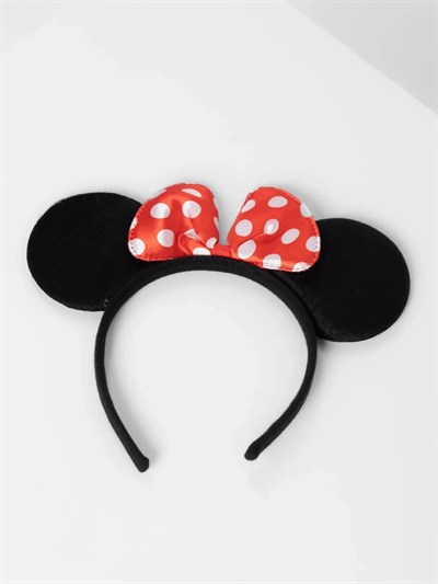Mey İthalat® Kırmızı Fiyonklu Minnie Mouse Taç Fare Tacı Kafa Bandı