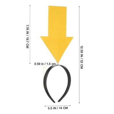 Mey İthalat® Kişiselleştirilebilir Ok Taç – Üzerine Yazı Yazılabilen Parti Tacı Sarı Renk