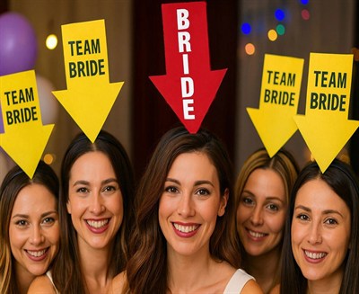 Mey İthalat® Kişiselleştirilebilir Ok Taç – Üzerine Yazı Yazılabilen Parti Tacı Kırmızı Renk