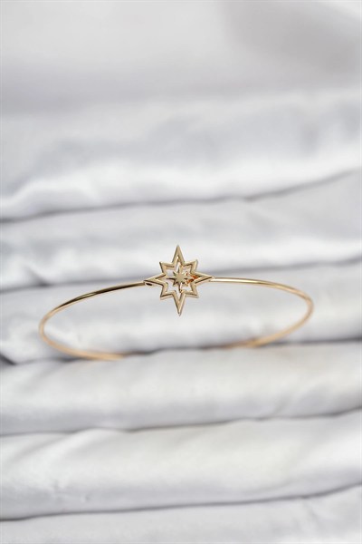 Mey İthalat® Kutup Yıldızı Model Gold Renk Bileklik