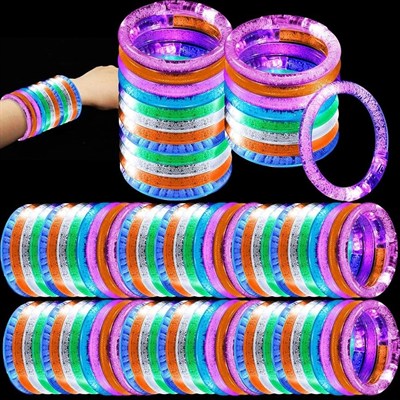 Mey İthalat® Led Işıklı Pilli Işıklı Rengarenk Bileklik Işıklı Bilezik Karışık Renk 1 Adet