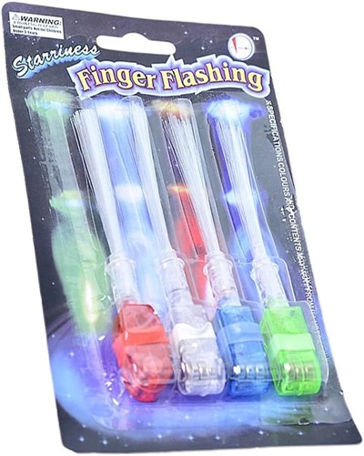 Mey İthalat® Led Işıklı Renkli Püsküllü Parmak Işığı 4 Renk 4 Adet