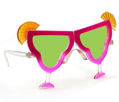 Mey İthalat® Margarita Bardak Şeklinde Parti Gözlüğü Pembe 16x8 cm