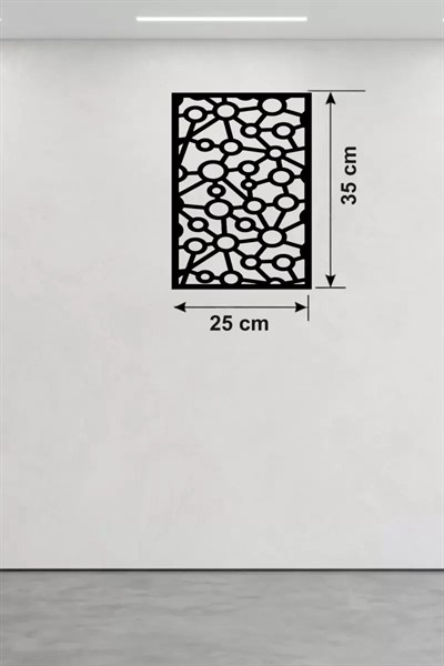 Mey İthalat® Modern Bağlantı Temalı Ahşap Duvar Tablosu - 25x35 cm Lazer Kesim Soyut Pano
