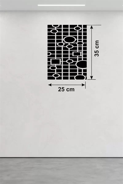 Mey İthalat® Modern Geometrik Desenli Ahşap Duvar Tablosu - 25x35 cm Dekoratif Pano
