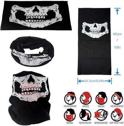 Mey İthalat® Motorcu Boyunluk Baf Buff Bandana 25x48 cm Model 7