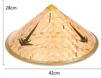 Mey İthalat® Naturel Renk Cambodia Kamboçyalı Vietnam Şapkası PVC Hasır