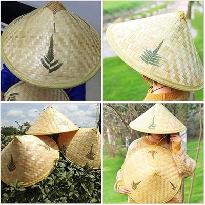 Mey İthalat® Naturel Renk Cambodia Kamboçyalı Vietnam Şapkası PVC Hasır