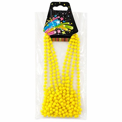 Mey İthalat® Neon Sarı Boncuk Kolye 80 cm – Retro 80’ler 90’lar Parti Aksesuarı