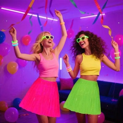 Mey İthalat® Neon Turuncu Hawaii Parti Eteği 40 cm