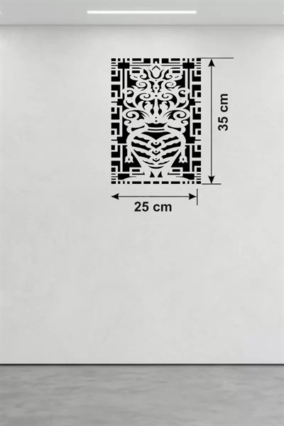 Mey İthalat® Otantik Lale Motifli Ahşap Duvar Tablosu - 25x35 cm Lazer Kesim Dekoratif Pano