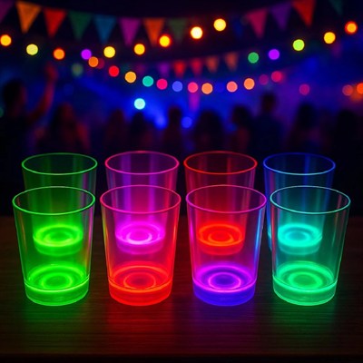 Mey İthalat® PartyGlow Neon Mavi Bardak 8.5 x 10.5 cm