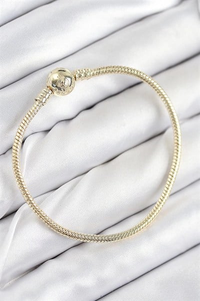 Mey İthalat® Pirinç Charm Topcuk Model Gold Renk Kadın Bileklik