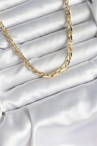 Mey İthalat® Pirinç Gold Renk 60 cm Zincir Kadın Kolye