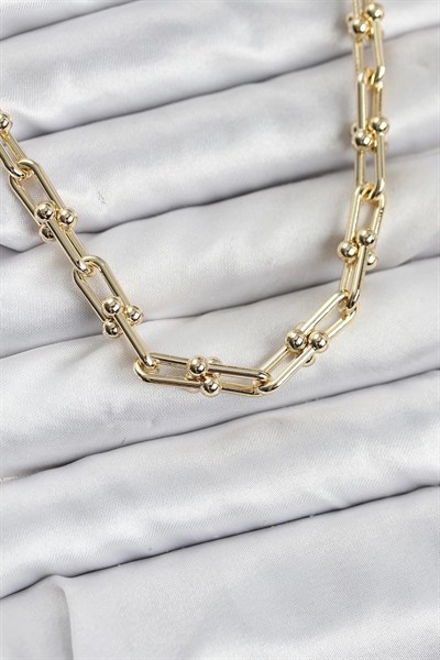 Mey İthalat® Pirinç Gold Renk Tifani Model Kadın Kolye