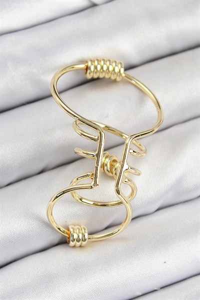 Mey İthalat® Pirinç Halkalı Model Gold Renk Kıkırdak Küpe