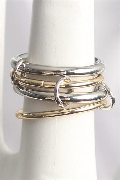 Mey İthalat® Pirinç Mix Renk 4Lü Model Kadın Yüzük