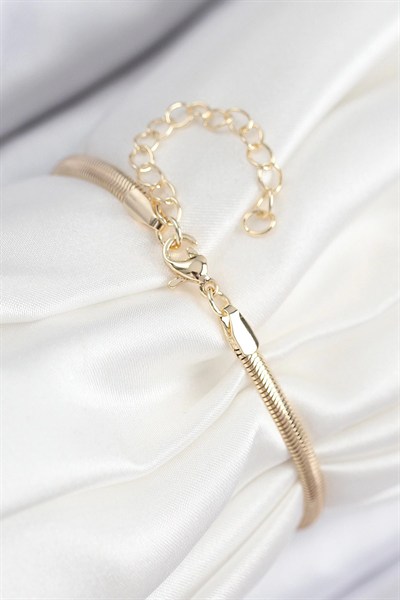 Mey İthalat® Pirinç Zirkon Taşlı Yonca Model Gold Renk Kadın Bileklik