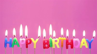 Mey İthalat® Rengarenk Happy Birthday Yazılabilen Doğum Günü Mumu