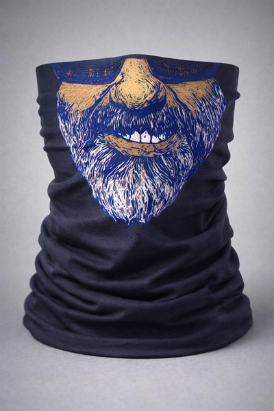 Mey İthalat® Sakallı Yüz Desenli Baf Buff – Çok Amaçlı Boyunluk & Maske 1 No