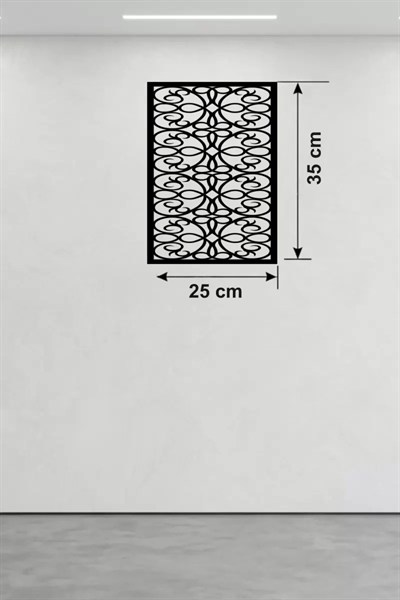 Mey İthalat® Sarmaşık ve Yaprak Motifli Ahşap Duvar Tablosu - 25x35 cm Lazer Kesim Dekoratif Pano