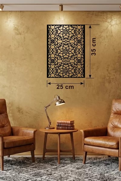 Mey İthalat® Selçuklu Yıldızı Temalı Ahşap Duvar Tablosu - 25x35 cm Lazer Kesim Dekoratif Pano