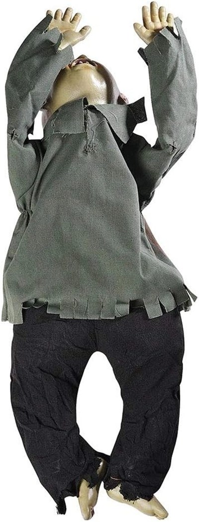 Mey İthalat® Sesli Işıklı ve Sensörlü Yerde Emekleyen Hareketli Bebek Hayalet Zombi Dekor 30x85 cm