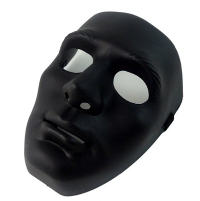 Mey İthalat® Siyah Renk Hip Hop Anonim Jabbawockeez Dans Maskesi 18x19 cm