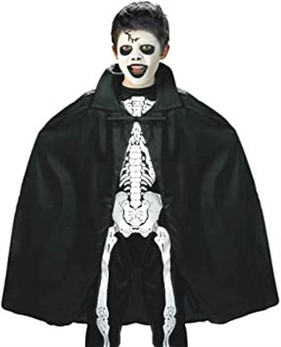 Mey İthalat® Siyah Renk Yakalı Halloween Pelerini 90 cm