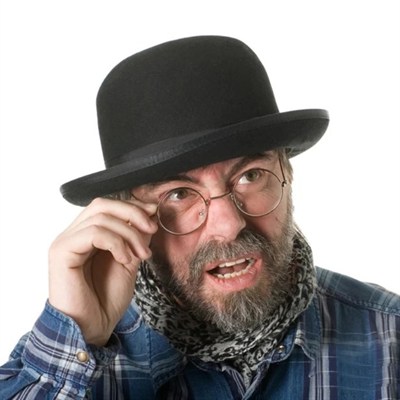 Mey İthalat® Siyah Renk Yetişkin Boy Retro Bowler Derby Şapkası 58 cm