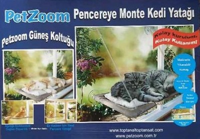 Mey İthalat® Vakumlu Kedi Pencere Yatağı | Güneş Alan Kedi Cam Yatağı | Dayanıklı & Konforlu Petzoom
