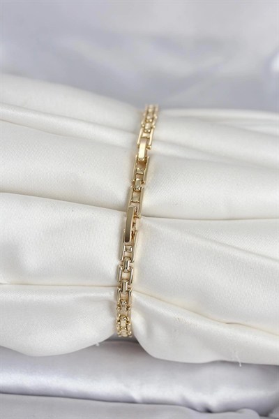 Mey İthalat® Xuping Model Zirkon Taşlı Gold Renk Kadın Bileklik