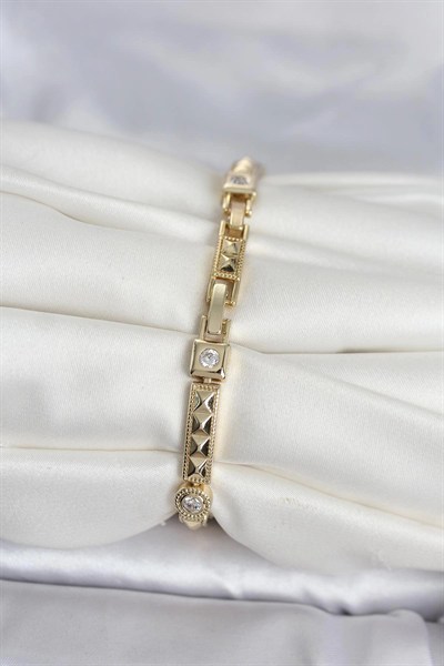 Mey İthalat® Xuping Punta Model Gold Renk Kadın Bileklik