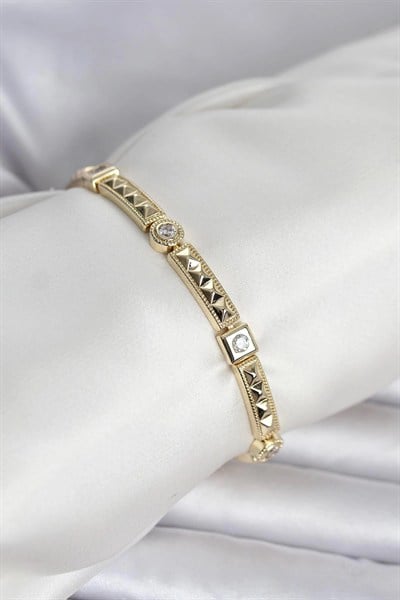 Mey İthalat® Xuping Punta Model Gold Renk Kadın Bileklik