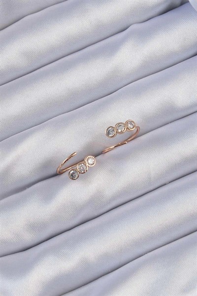 Mey İthalat® Xuping Rose Renk Zirkon Taşlı Su Yolu Küpe