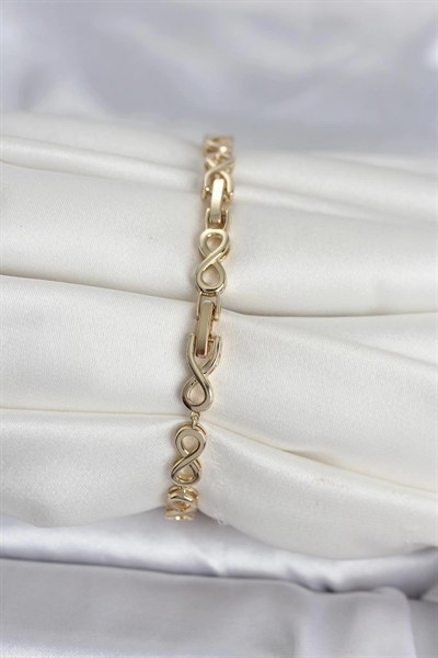 Mey İthalat® Xuping Zirkon Taşlı Sonsuzluk Model Kadın Bileklik