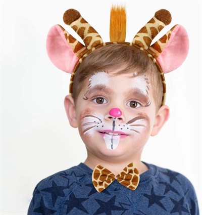 Mey İthalat® Zürafa Kosümü Aksesuar Seti 3 lü - Taç Papyon Kuyruk