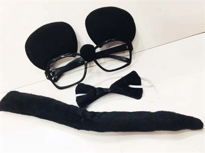 Mickey Mouse Gözlüğü Papyonu Kuyruğu Seti Bx40