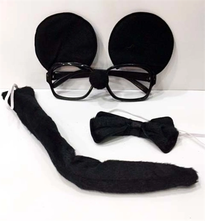 Mickey Mouse Gözlüğü Papyonu Kuyruğu Seti Bx40