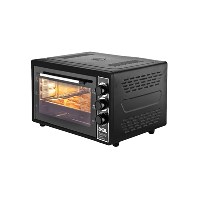 Midi Fırın Kare 38lt Ayarlanabilir Termostat = 50–320°c - Saatli = 0 - 90 Dk Zil 3 Kademe Hız Ayar Emaye Tepsi  50x33x40cm Bx40