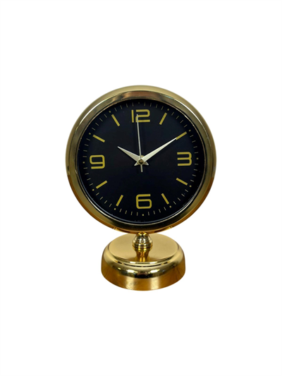 Midnight Gold 25 x 20 Cm Metal Masa Saati