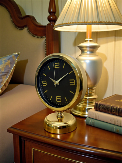 Midnight Gold 25 x 20 Cm Metal Masa Saati