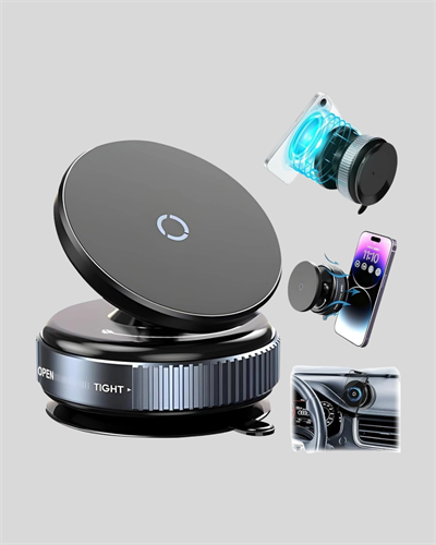 Mıknatıslı Araç Telefon Tutucu Vakum Teknolojili 360° Ayarlanabilir