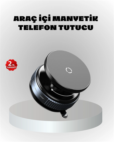 Mıknatıslı Araç Telefon Tutucu Vakum Teknolojili 360° Ayarlanabilir