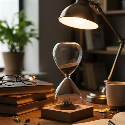 Mıknatıslı Cam Kum Saati – Dekoratif Metal Tabanlı, Manyetik Kum Akışlı Masaüstü Zaman Ölçer (3936)