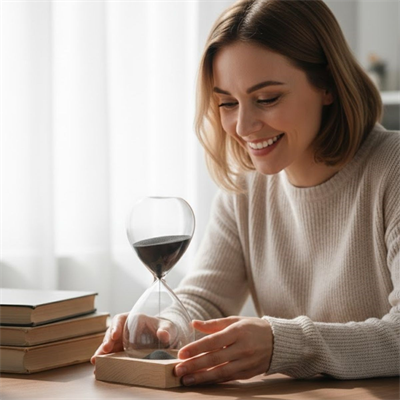 Mıknatıslı Cam Kum Saati – Dekoratif Metal Tabanlı, Manyetik Kum Akışlı Masaüstü Zaman Ölçer