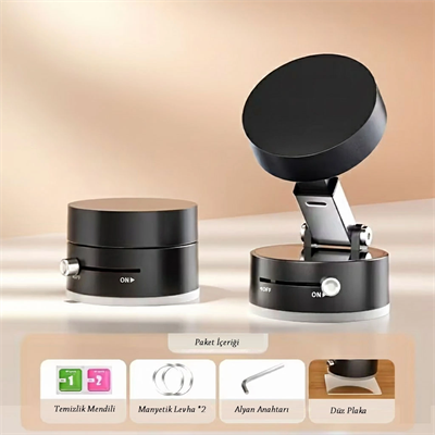 Mıknatıslı Katlanabilir Telefon Tutucu - Torpido ve Cam Uyumlu