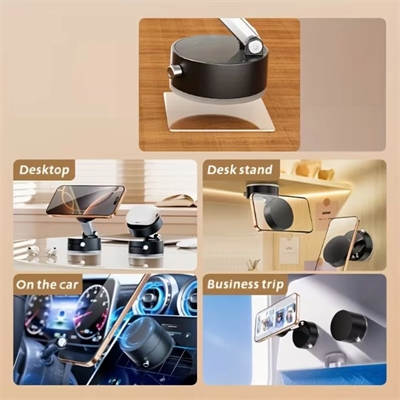 Mıknatıslı Katlanabilir Telefon Tutucu - Torpido ve Cam Uyumlu
