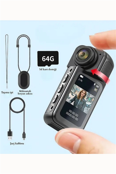 Mıknatıslı Mini Yaka Kamerası, HD Video Kayıt ve Spor Aktiviteleri İçin Pratik Çözüm