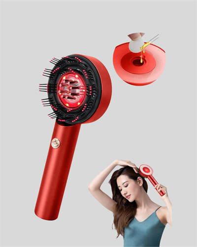 Mikro Akım Teknolojili Elektrikli Saç Masaj Fırçası Yağ Uygulamalı